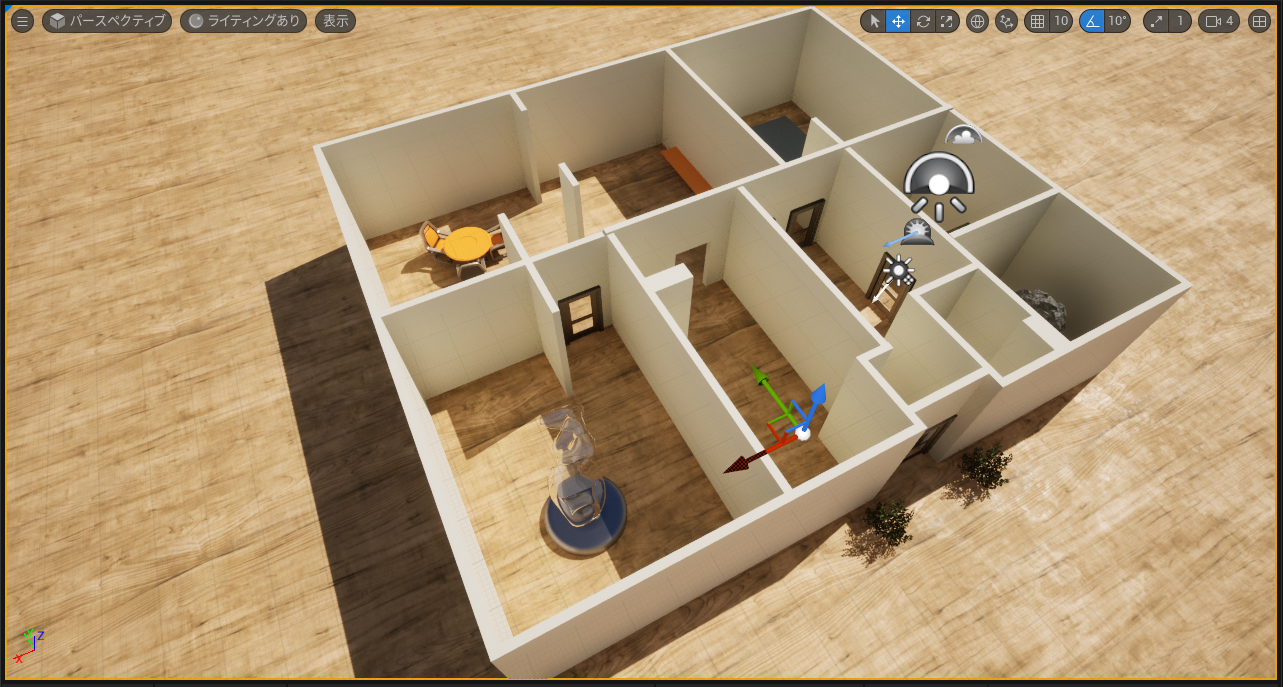 Unreal Engine5 内観デモ